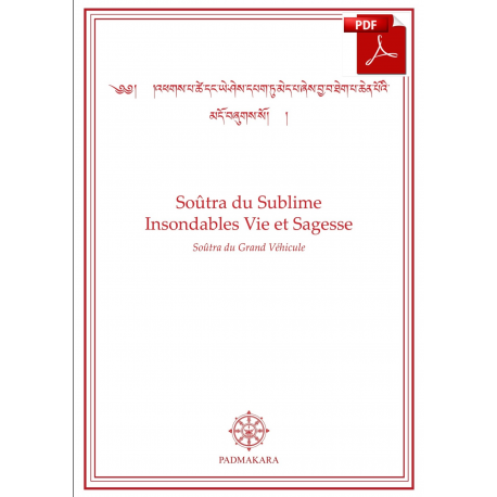 Soûtra du Subllime Insondables Vie PDF