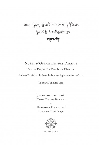 Tsogyal Tershoung — Nuées d’Offrandes des Dakinis - ebook - format pdf